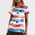 thumbnail image 1 of HAVUITYY Fashion Independence Day Printed Scrub Tops for Women, Plus Size V-Neck Nurse Tops with Pockets, Lightweight Stretch Working Uniform Nursing Top, 1 of 5