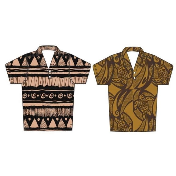 HAWAIIAN BOYS CASUAL AND DRESSY COMFORTABLE LOOSE FITTING PULL OVER COLLARED SHORT SLEEVED SOFT KNIT POLO SHIRT IN LOCAL HAWAII DESIGNS
