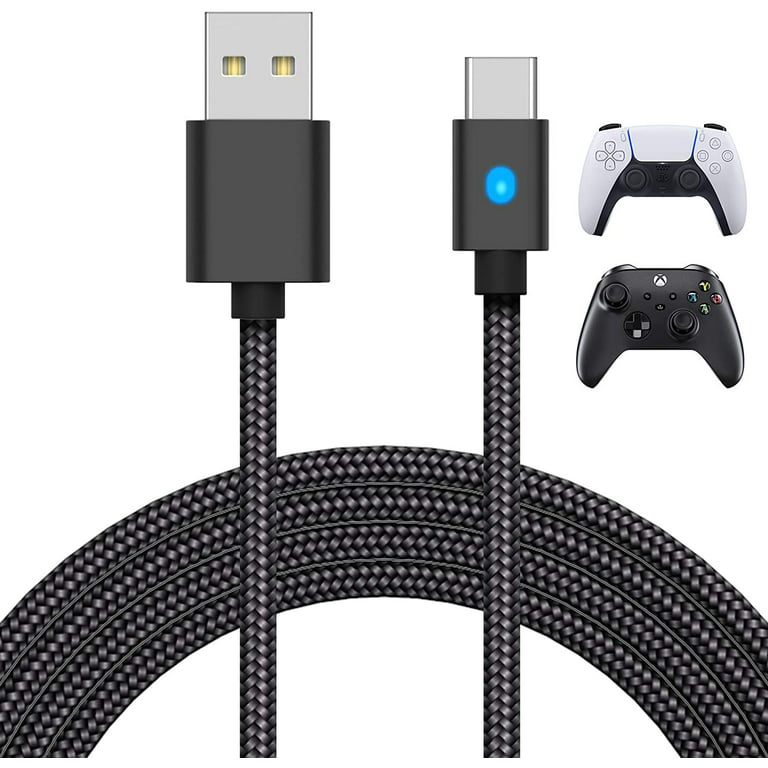 Charging Cable for Xbox Series/ PS5 Controller, Replacement USB C Cord  Nylon Braided Long Fast Charging USB Type C Charger Cord Campatible with  Xbox