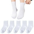 thumbnail image 1 of HAWEE 5/10/15 Pairs Kids Socks for Boys Girls 3-15 Years Toddler Crew Socks Multipack Athletic Socks, White, 1 of 8