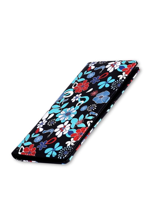 Bifold Long Wallets for Women - 12 Card Slots Ultra Slim Thin Wallet RFID Blocking Credit Card Holder Bifold Long Ladies Billfold