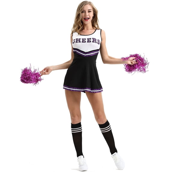 HAWEE Women Cheerleading Dress Activewear Uniform Fancy Dress Carnival Party Women Cheerleader Dress Costume