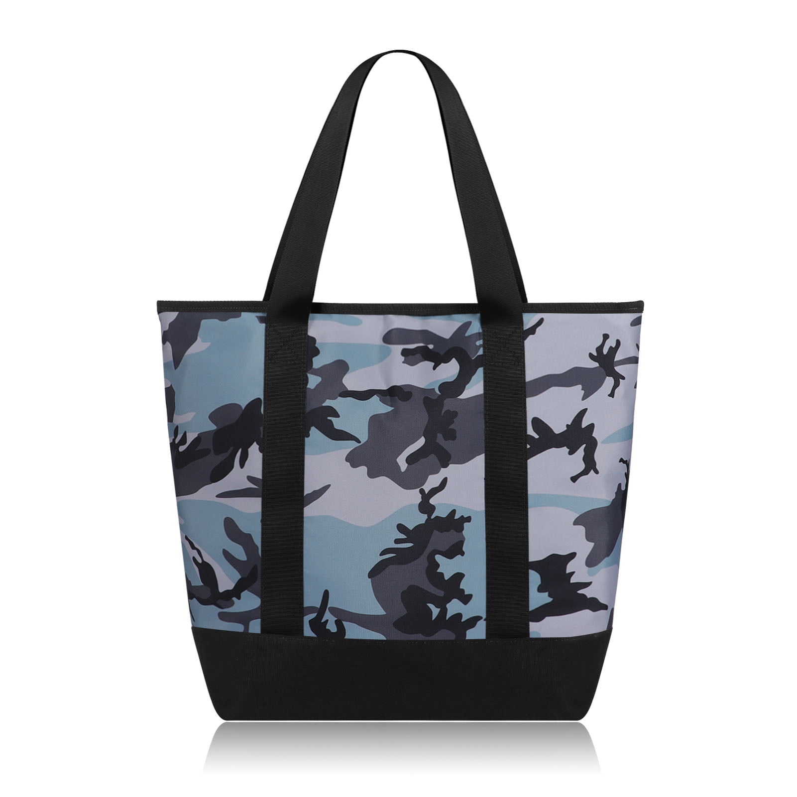 HAWEE Canvas Tote Bags for Women with Zipper and Compartments
