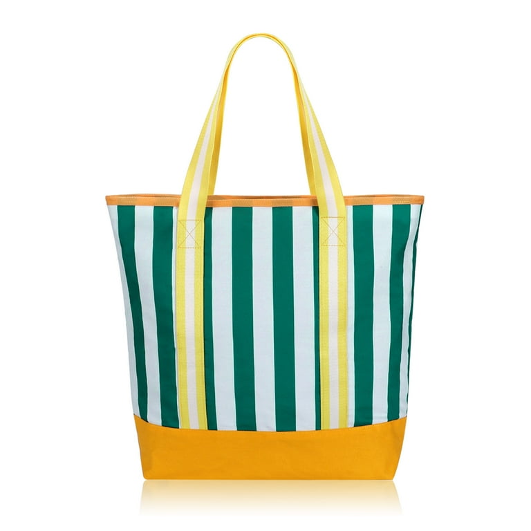 HAWEE Canvas Tote Bags for Women with Zipper and Compartments