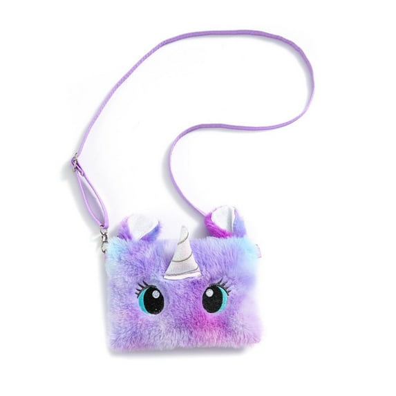 HAWEE Cartoon Plush Purses and Handbags Unicorn Coin Wallet Pouch Money Change Purse Shoulder Bag