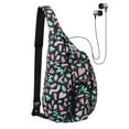 thumbnail image 1 of HAWEE Chest Crossbody Sling Bags Hiking Backpack Chest Sports Travel Daypack for Women, Black + Love Graffiti, 1 of 7
