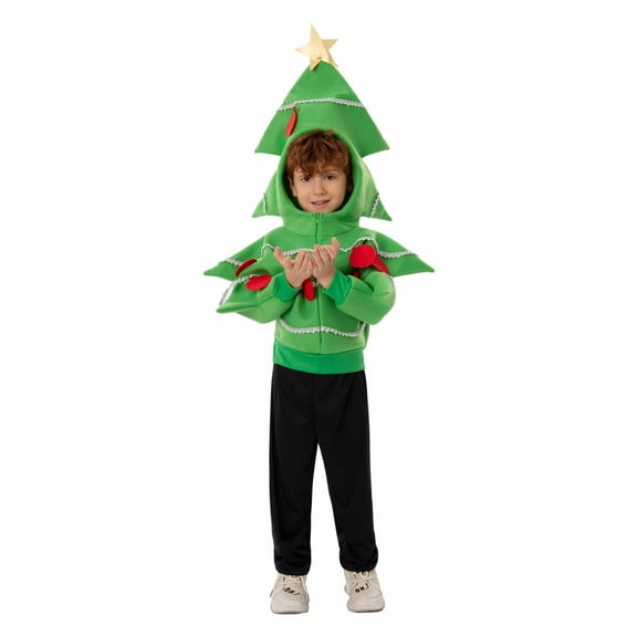 HAWEE Christmas Tree Jacket Child Stage Performance Costume Outfit Toddler Girls/Boys Xmas Tree Cosplay Costume Dress Up