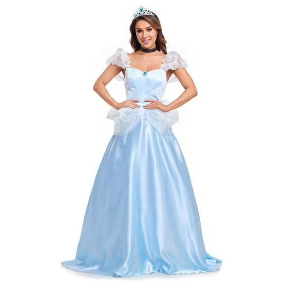 HAWEE Blue Princess Dress Up Costume for Adult Women