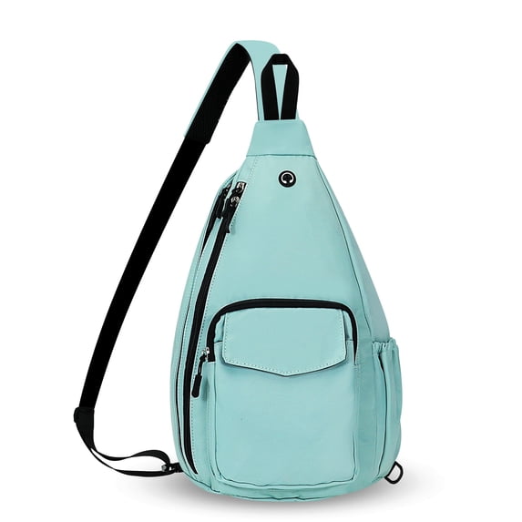 HAWEE Convertible Chest Backpack for Women Adjustable Left and Right Shoulder Bag Casual Daypacks for Gym Travel Hiking, Mint Green