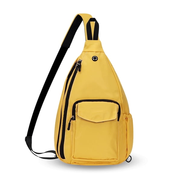 HAWEE Convertible Rope Sling Backpack Anti Theft Crossbody Left and Right Shoulder Bag, Lemon Yellow