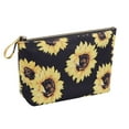 thumbnail image 1 of HAWEE Cosmetic Bag for Women Girls Make up Storage Pouch Case Portable Zipper Travel Accessories Organizer for Toiletry Water Repellent, Sunflower, 1 of 7