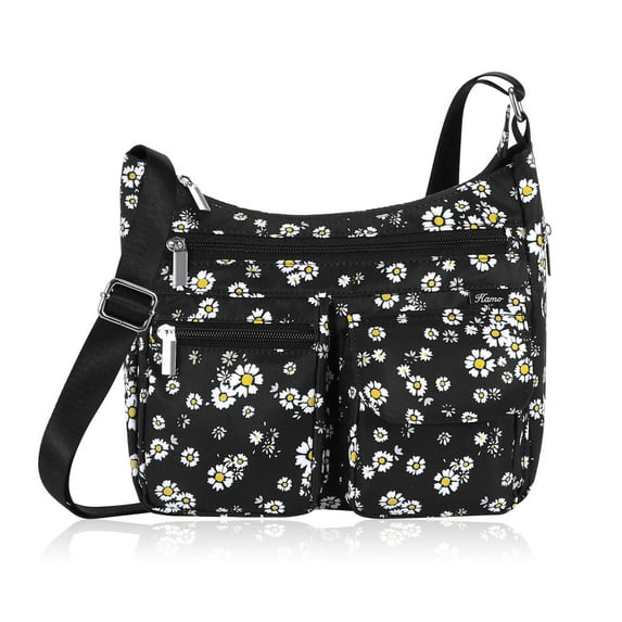 HAWEE Crossbody Bag for Women - Multi-pocket Shoulder Bag Lightweight Messenger Bag Casual printed Purse Handbag Travel Bag
