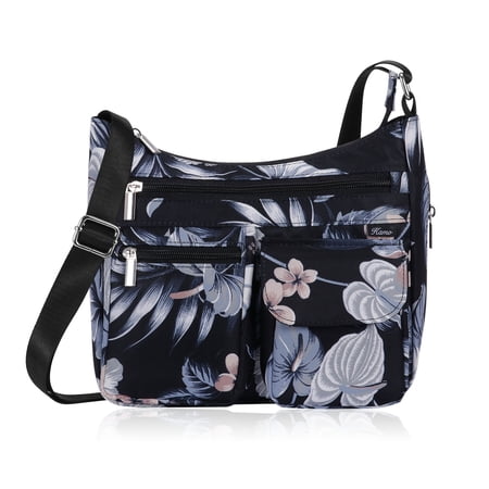 HAWEE Crossbody Bag for Women - Multi-pocket Shoulder Bag Lightweight Messenger Bag Casual printed Purse Handbag Travel Bag