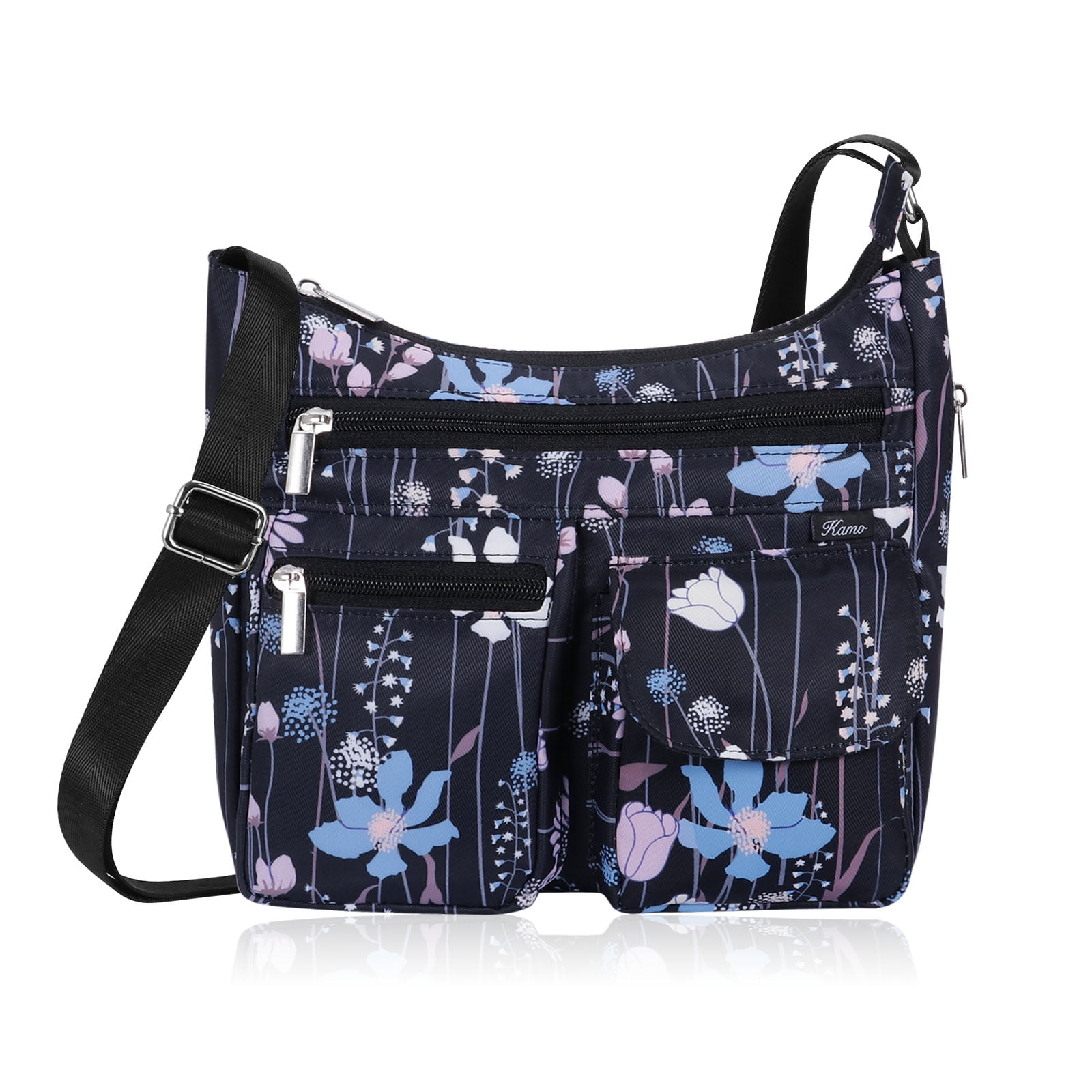 ショルダーバッグ・ポシェット V73 Women Messenger Bags 73BS8F302RESPONSIBILITYNOWAVIO Blue Women's Lightweight Crossbody Bag - Multi-pocket Shoulder