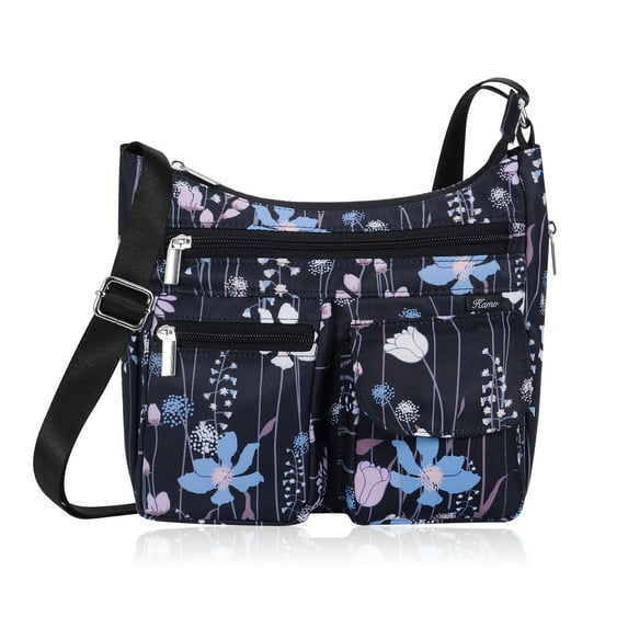 HAWEE Crossbody Bag for Women - Multi-pocket Shoulder Bag Lightweight Messenger Bag Casual printed Purse Handbag Travel Bag