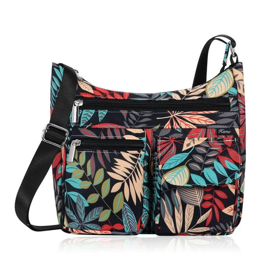 HAWEE Crossbody Bag for Women - Multi-pocket Shoulder Bag Lightweight Messenger Bag Casual printed Purse Handbag Travel Bag