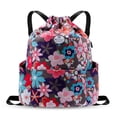 thumbnail image 1 of HAWEE Drawstring Backpack Water Resistant String Bag Sports Gym Sack Lightweight Sackpack with Side Pocket for Men Women, 1 of 7