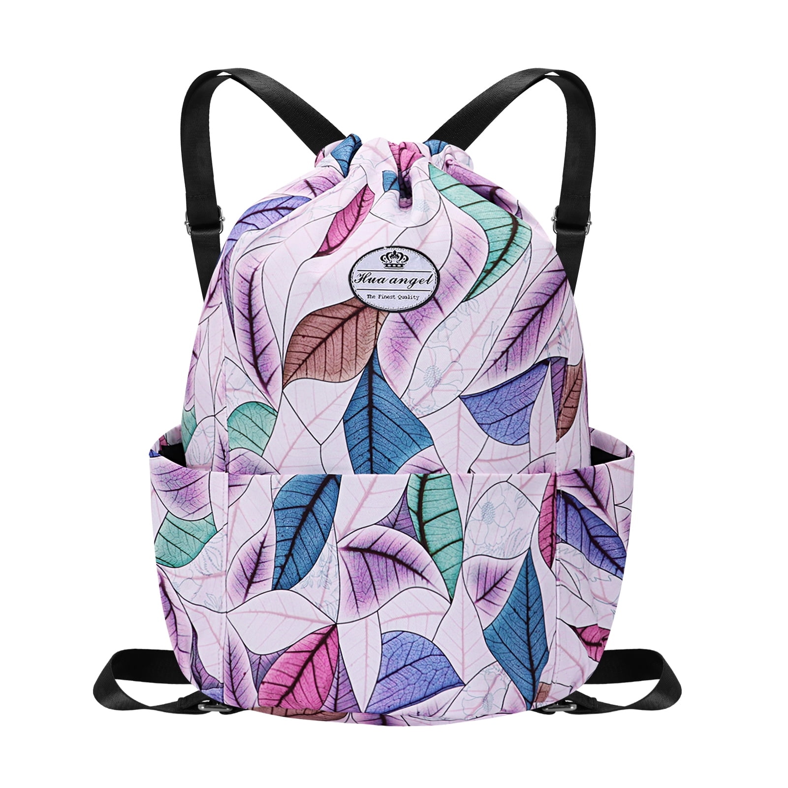 HAWEE Drawstring Bag Floral String Bag Sports Backpack Gym
