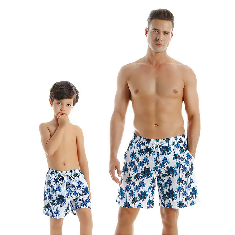 HAWEE Family Matching Swimwear - Father & Son Matching Swim Trunks