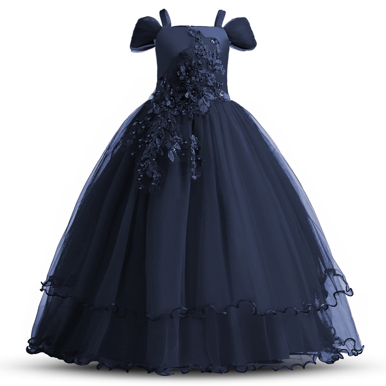 flower girls long puffy dress Amazon.com: Flower Girls Dress for Wedding Kids Puffy Tulle Dance Dress  Ball Gowns with Bow-Knot Toddler Princess Pageant Evening Dresses:  Clothing, Shoes & Jewelry