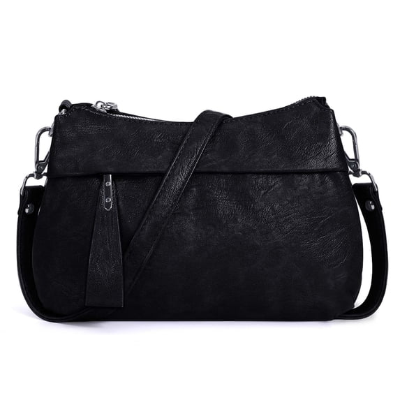 HAWEE Genuine Leather Purse for Women Hobo Bag Trendy Crossbody Bag and Shoulder Bag with 2 Straps