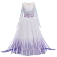 thumbnail image 1 of HAWEE Girl Princess Snow Dress Fancy Party Dress Queen White Costumes with Cloak, 1 of 5