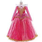 HAWEE Girls Princess Costume Princess Dress Up with Accessories for Halloween Cosplay Carnival Party