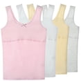 thumbnail image 1 of HAWEE Girls Cotton Sports Bra Athletic Training Tank Tops Sleeveless Crop Tops for Kids Teens 7-14Y, 4 Pack, 1 of 7