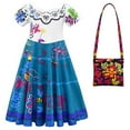 thumbnail image 1 of HAWEE Girls Dress Costume Princess Cosplay Dress Print Skirt Sets with Bag for Child, 1 of 6
