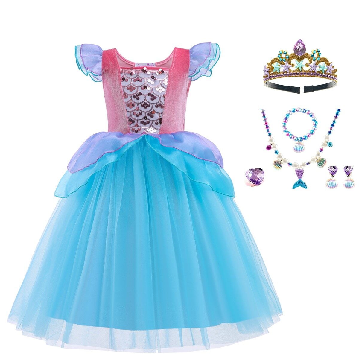 SVMK Light Up Princess Dress Costume For Toddler Girls - Glowing Party Dress For Pretend Play - View #6