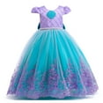thumbnail image 1 of HAWEE Girls Mermaid Costume Princess Dress Up Lace Off Shoulder Evening Elegant Dress, 1 of 6
