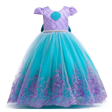 HAWEE Girls Mermaid Costume Princess Dress Up Lace Off Shoulder Evening Elegant Dress