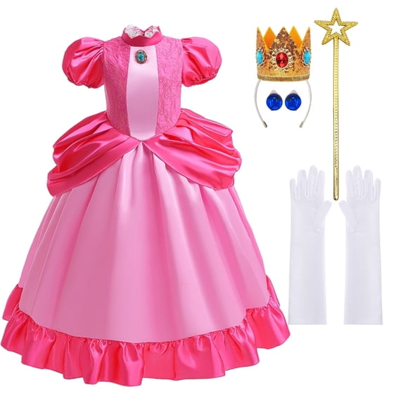 HAWEE Girls Pink Dress Christmas Halloween Costume Cosplay Outfits Princess Fancy Dress