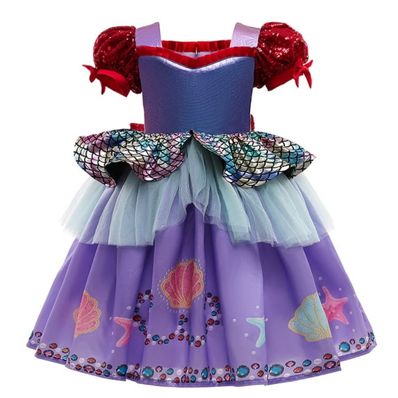 HAWEE Girls Princess Mermaid Costume Cosplay Party Dress Fancy Dress up for Halloween Christmas Birthday Party