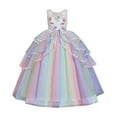 thumbnail image 1 of HAWEE Girls Unicorn Princess Dress Fancy Party Costume Dress up Wedding Birthday Party Gown for Age 2-11 Years Old, 1 of 8