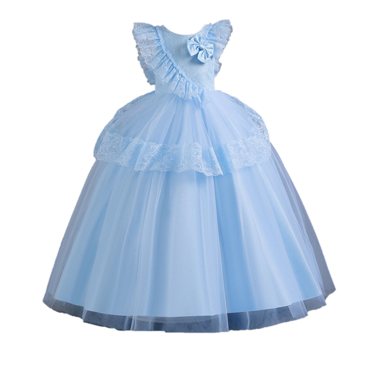 HAWEE Little Girl Lace Dress Big Girls Princess Pageant Birthday Party  Wedding Formal Prom Dresses Evening Maxi Gown - Walmart.com