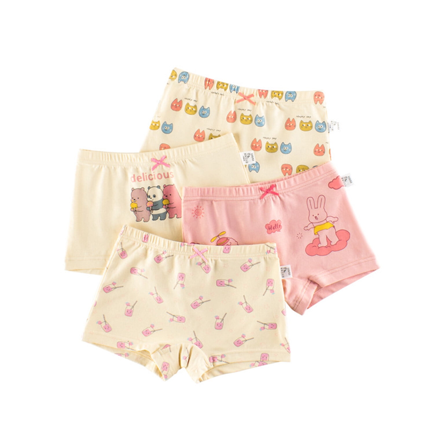 HAWEE Little Girls Underwear Kids Cotton Soft Boxer Briefs Panties