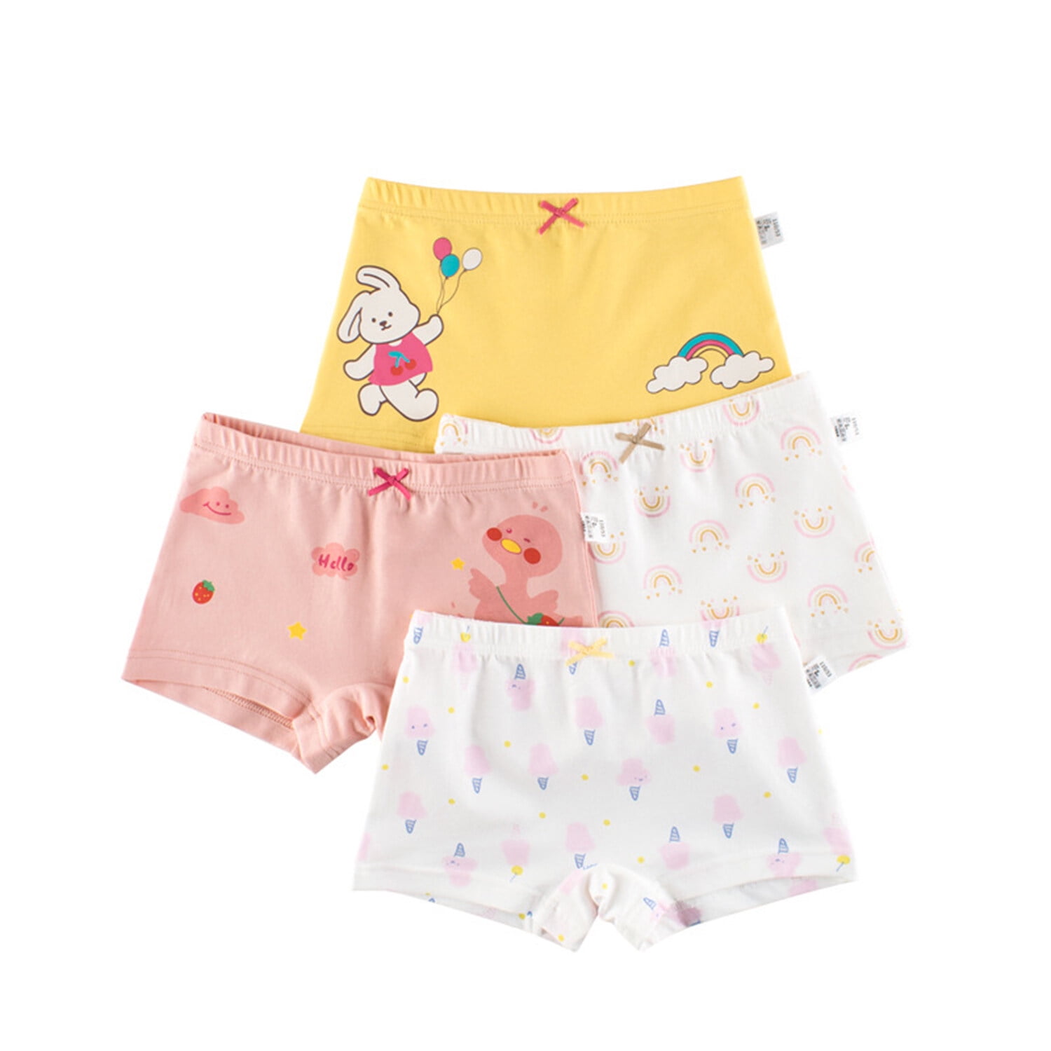 HAWEE Little Girls Underwear Kids Cotton Soft Boxer Briefs Panties