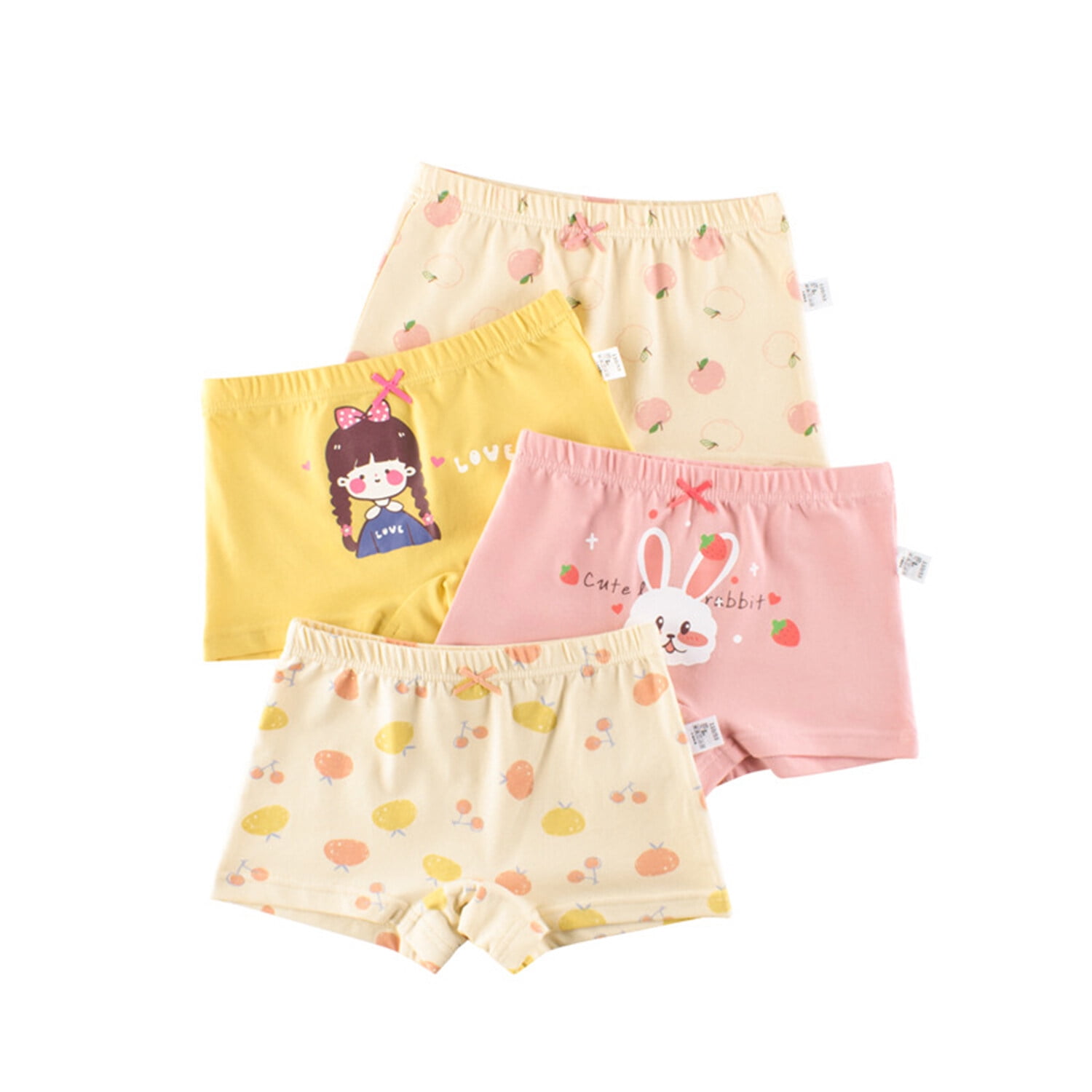 HAWEE Little Girls Underwear Kids Cotton Soft Boxer Briefs Panties