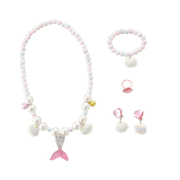 HAWEE Mermaid Crown Jewelry Set for Birthday Gift Princess Mermaid Party Accessories