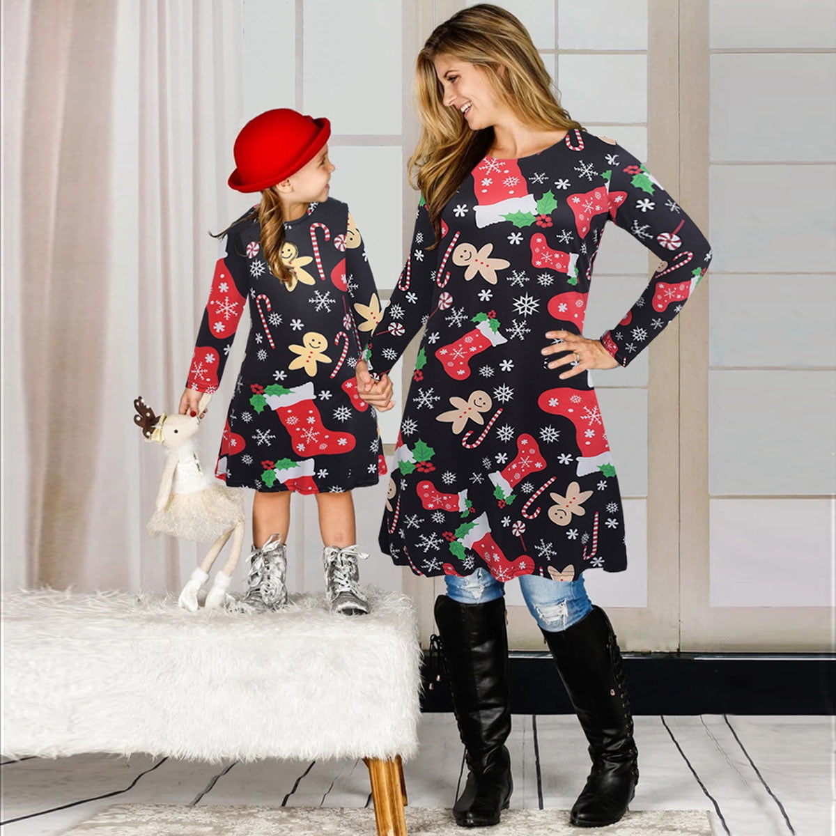 Mother Daughter matching Dress, Mommy and me outfits, Matching Christm… | Mother  daughter dresses matching, Mother daughter matching outfits, Mommy daughter  dresses