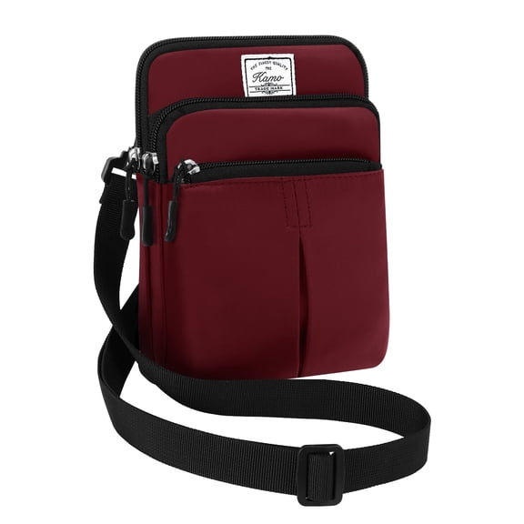 HAWEE Multifunction Phone Bag One Shoulder Phone Waist Bag Diagonal Cross Bag Smart Phone Case Outdoor Bag Triple Zip Hipster
