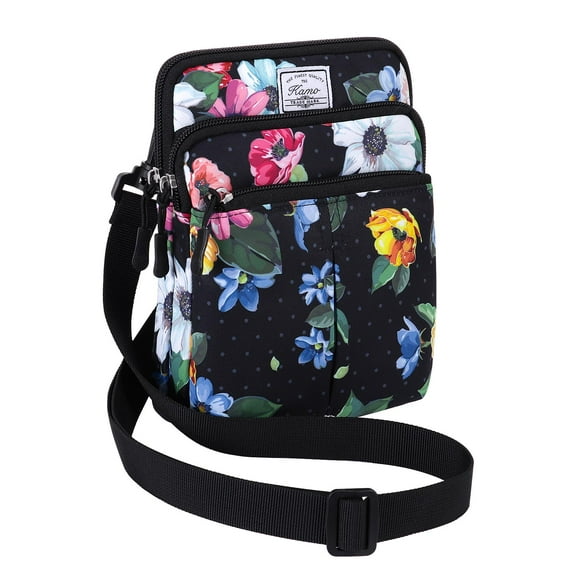 HAWEE Multifunction Phone Bag One Shoulder Phone Waist Bag Diagonal Cross Bag Smart Phone Case Outdoor Bag Triple Zip Hipster
