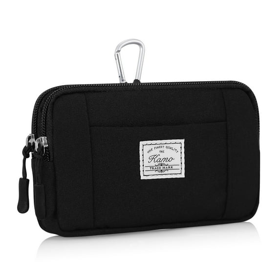 HAWEE Multipurpose Canvas Horizontal Smartphone Pouch Cell Phone Holster with Belt Loop Pouch Bag Belt Pouches for Women Cellphone