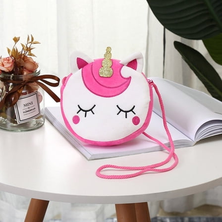 HAWEE New Fashion Girls Shoulder Bag Cute Unicorn Animals Messenger Bag Keys Coin Purse Cute Princess Mini Handbag for Girls