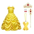 thumbnail image 1 of HAWEE Princess Dresses for Girls Layered off Shoulder Beauty Birthday Party Halloween Costume, 1 of 6