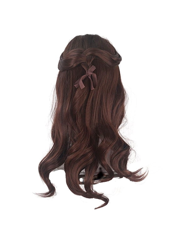 Brown Long Wavy Wig for Princess Cosplay Wigs Halloween Costume Hair Wig