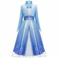 thumbnail image 1 of HAWEE Princess Dress Costume for Girls Blue Sequined Ball Gown Snow Queen Cosplay Dress, 1 of 8