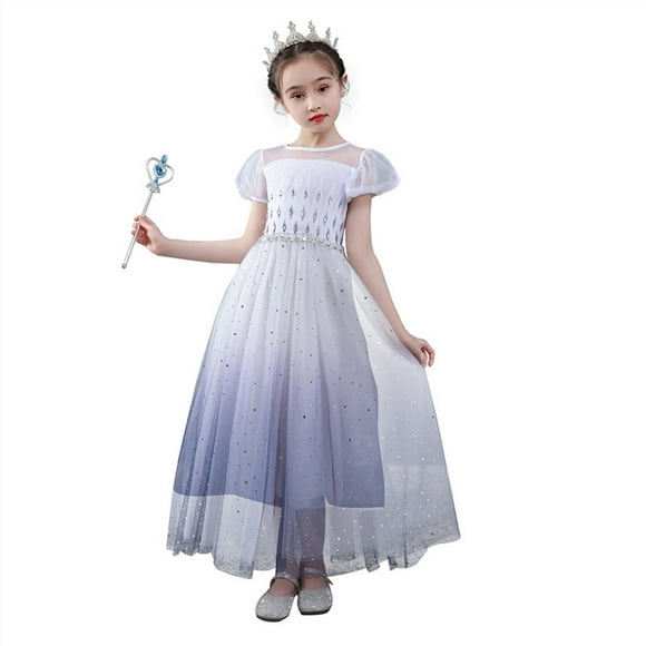 HAWEE Princess Dress Elsa Queen Halloween Costume Cosplay Dress Up with Accessories