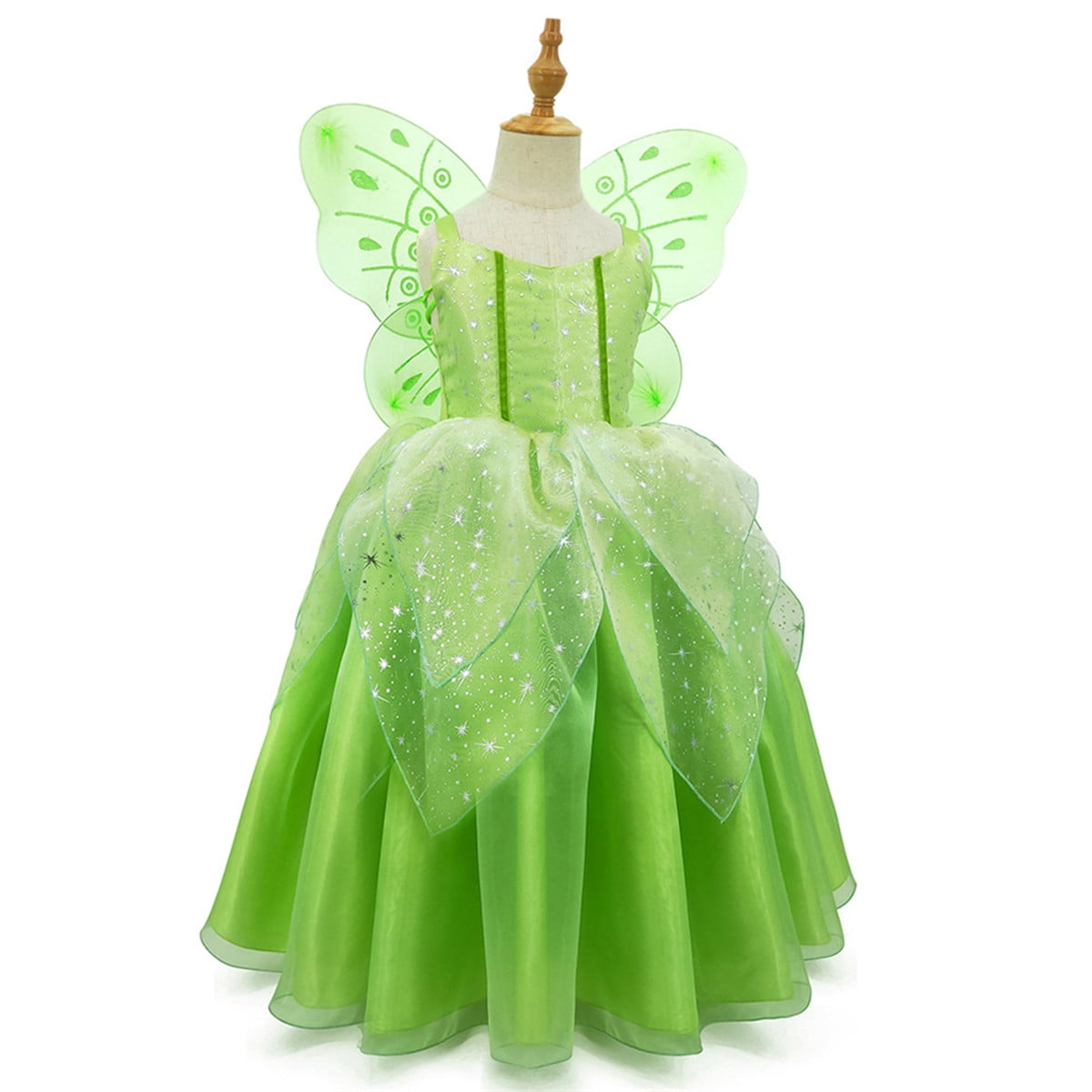 HAWEE Princess Dress for Girl Fancy Flower Green Leaf Fairy Cosplay Costume
